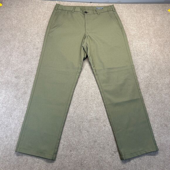 Mizzen + Main Baron Chino Pants Men's 30 Athletic Green Hemmed to 28" Inseam - Picture 1 of 13